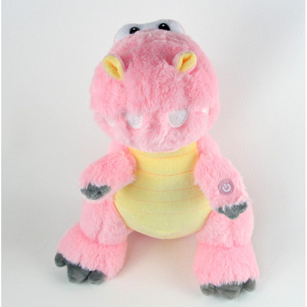 Houwsbaby Pink Dinosaur Plush Light Up Belly Stuffed Animal Glow Toy 14 Inch